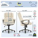Serta Garret Ergonomic Bonded Leather Swivel Executive Chair, American Beige (CH200112)