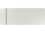 JOURNEY ALTI SLIM Wireless Charging Vegan Leather/Felt Desk Pad, 11.8" x 32.6", Light Gray (JWCDMSLG)