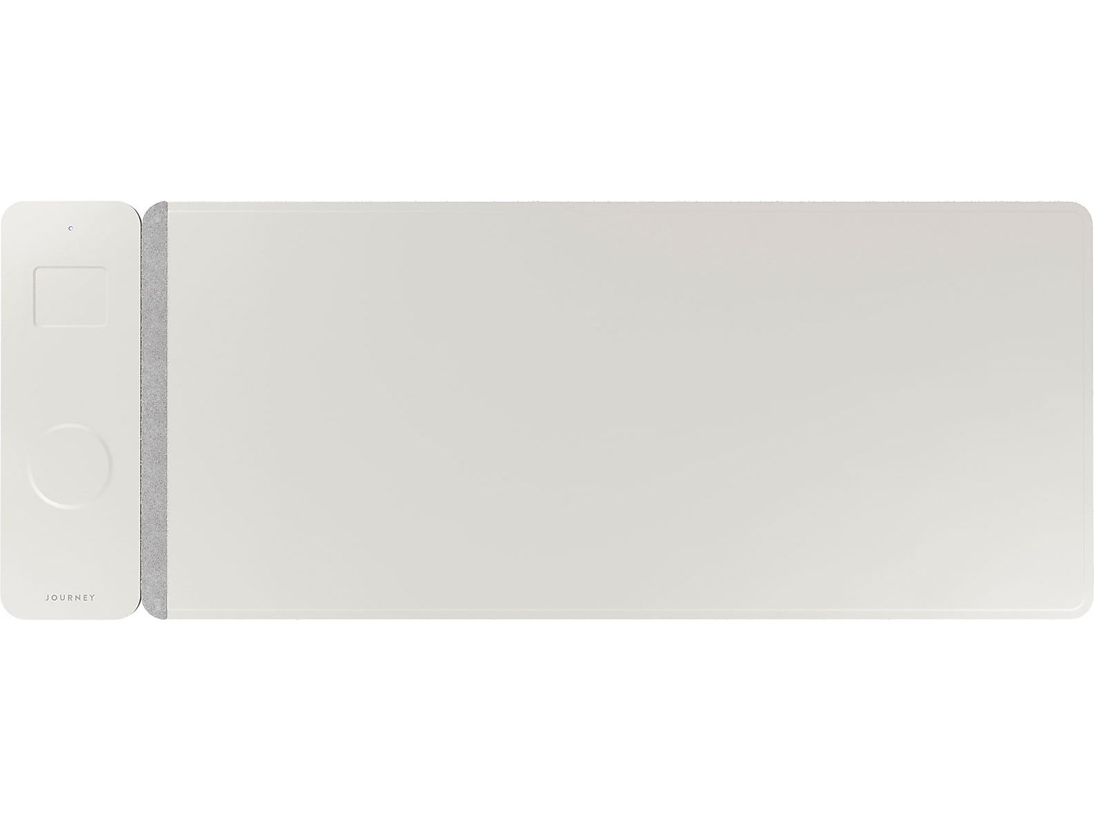 JOURNEY ALTI SLIM Wireless Charging Vegan Leather/Felt Desk Pad, 11.8" x 32.6", Light Gray (JWCDMSLG)