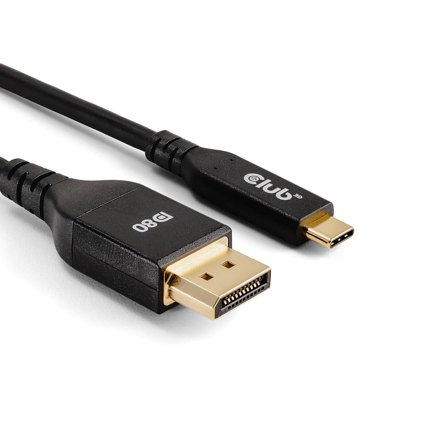 Club 3D 3.28' USB C to DisplayPort Audio/Video Cable, Male to Male, Black (CAC-1559)