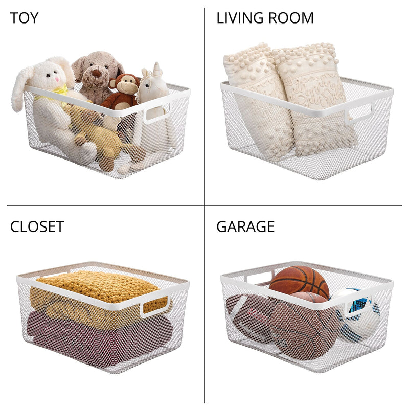 mDesign Steel Organizer, Matte White (25970)