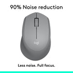 Logitech M330 Silent Plus Wireless Optical USB Mouse, Gray (910-004908)