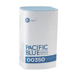 Pacific Blue Select Poly Cleaning Wipers, 10.25" x 9.5", Blue, 250 Wipers/Box, 9/Carton (350)