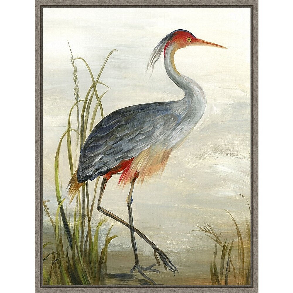 Amanti Art Grey Heron by Aimee Wilson Framed Canvas Wall Art Print, 23" x 30" (A42675530282)