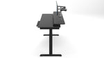 VersaDesk PowerLift Split-Level 72"W Electric Rectangular Adjustable Standing Desk, Black (PL2SD7230-BB)