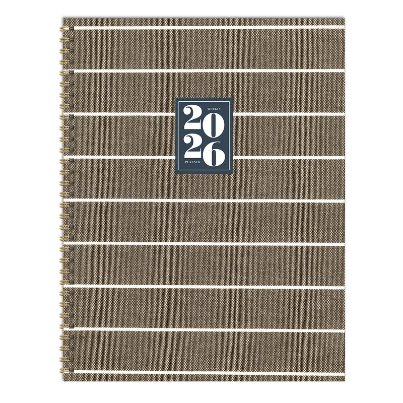 2026 TF Publishing Linen 9" x 11" Weekly & Monthly, Paperboard Cover, Multicolored (26-9720)