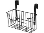 Household Essentials Iron Over-the-Door Basket, Black (1276-1)