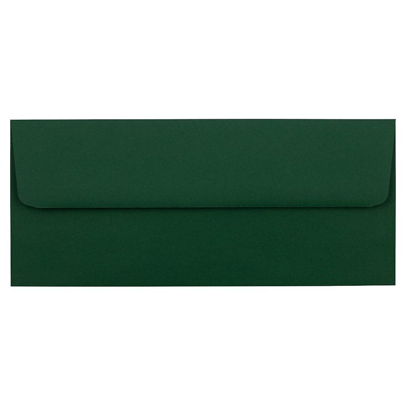 JAM Paper #10 Booklet Envelopes, 4 1/8" x 9 1/2", Dark Green, 100/Pack (21514959d)