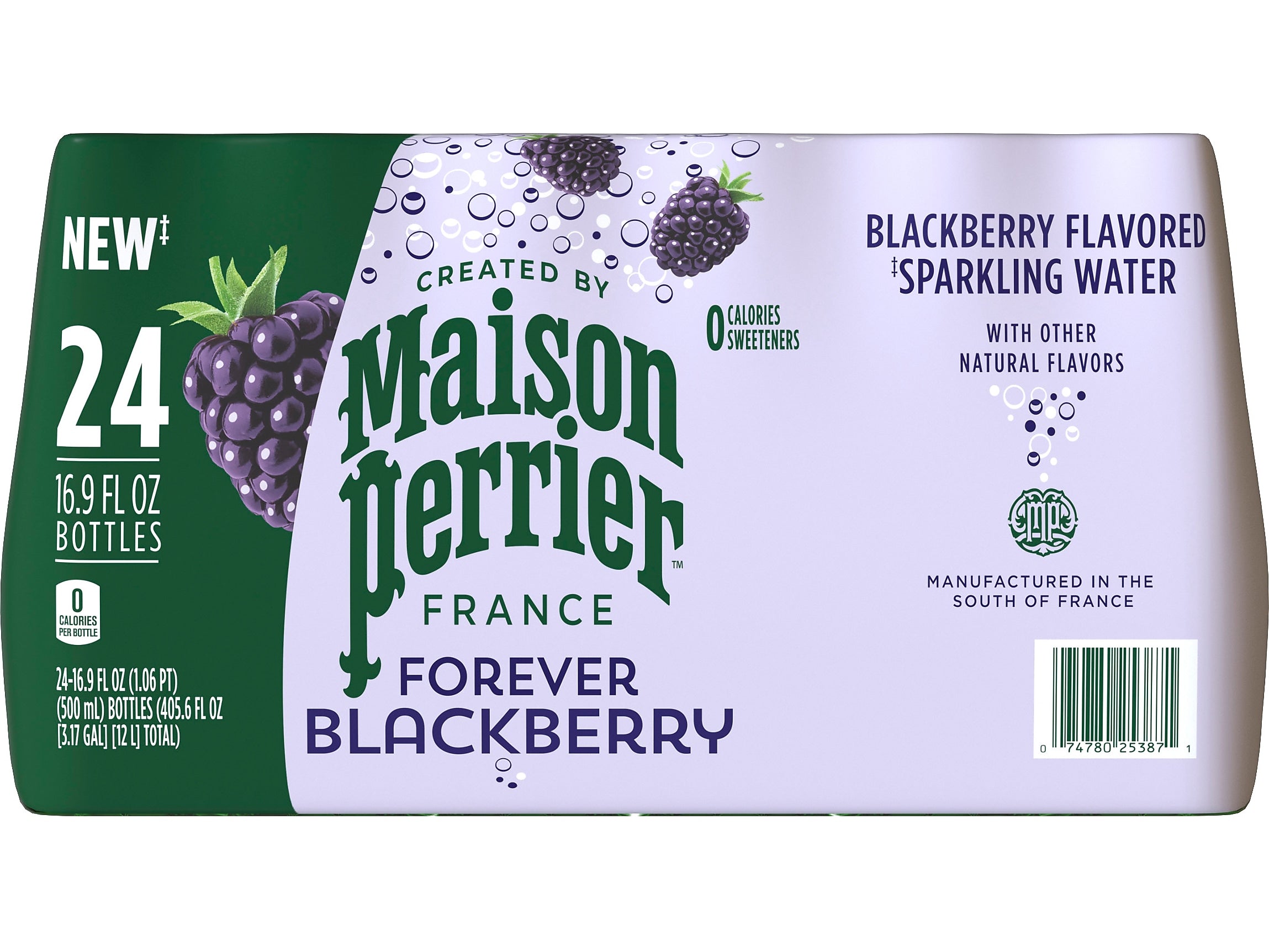 Maison Perrier Forever Blackberry Flavored Sparkling Water, 16.9 oz., 24 Bottles/Carton (12575302)