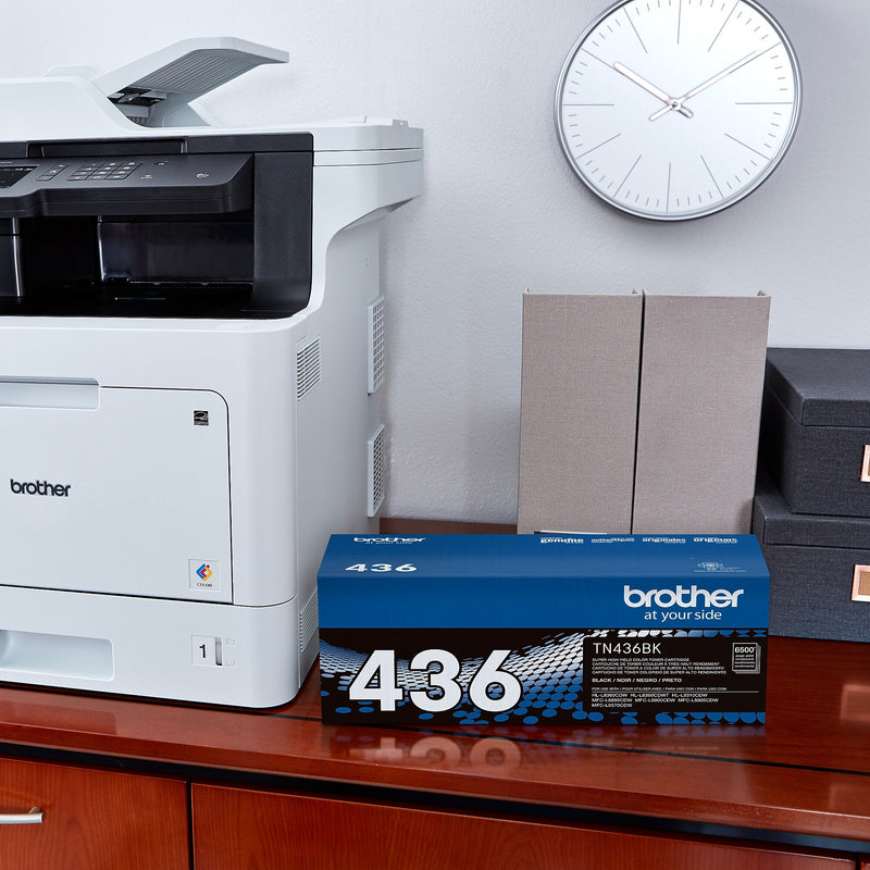 Brother TN-436 Black Extra High Yield Toner Cartridge, Print Up to 6,500 Pages (TN436BK)
