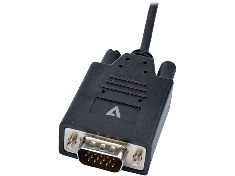 V7 USB-C to VGA Video Adapter Cable, Male to Male, Black (V7UCVGA-2M)