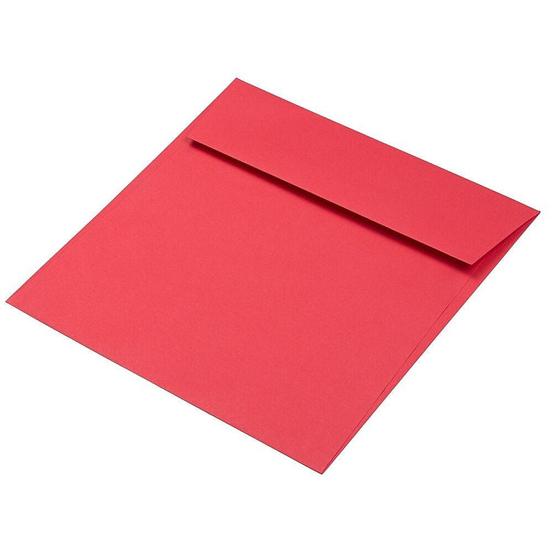 JAM Paper Invitation Envelope 8 1/2" x 8 1/2", Red, 100/Pack (2794374d)