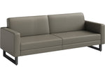 Safco Mirella 77" Vinyl Lounge Sofa, Gray (1730MRL2BLKGR)