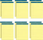 TOPS Docket Notepads, 8.5" x 11.75", Wide Ruled, Canary, 50 Sheets/Pad, 12 Pads/Pack (TOP63400)