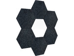 Luxor Reclaim Stick-On Decorative Acoustic Panels, 11"H x 9.5"W, Storm Blue PET, 6/Pack (RCLMHEX092)