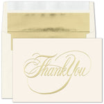"Formal Thank You" Card w/ Gold Lined Ecru Envelope, 50/BX