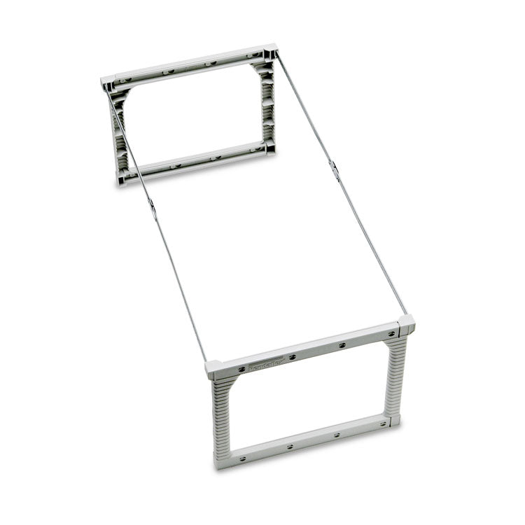 Plastic Snap-Together Hanging Folder Frame, Legal/letter Size, 18" To 27" Long, White/silver Accents, 4/box