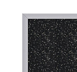 Ghent Recycled Rubber Bulletin Board, Satin Aluminum Frame, 4'H x 7' 4"W, Tan Speckled (ATR47-TN)
