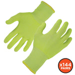 Ergodyne ProFlex 7040 Seamless Knit Cut Resistant Gloves, Food Safe, ANSI A4, Lime, Small, 144 Pairs (18022)