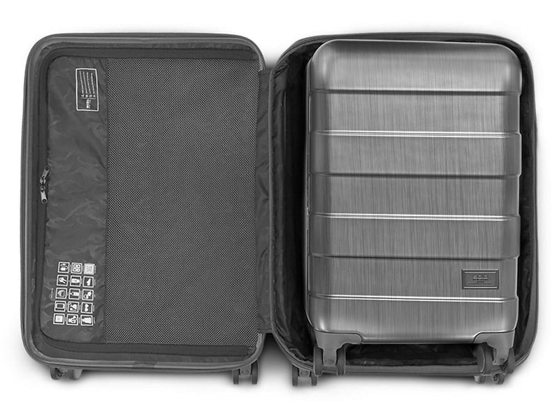 Solo New York Re:serve 22" Hardside Carry-On Suitcase, 4-Wheeled Spinner, TSA Checkpoint Friendly, Gray (UBN921-10)