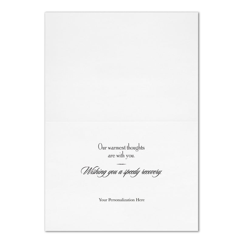 "Get Well Flower" Card w/ White Unlined Envelope, 25/BX