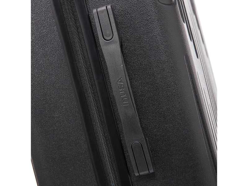 InUSA Drip 24" Hardside Suitcase, 4-Wheeled Spinner, TSA Checkpoint Friendly, Black (IUDRI00M-BLK)