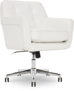 Serta Style Ashland Bonded Leather Swivel Computer and Desk Chair, White (47140E)
