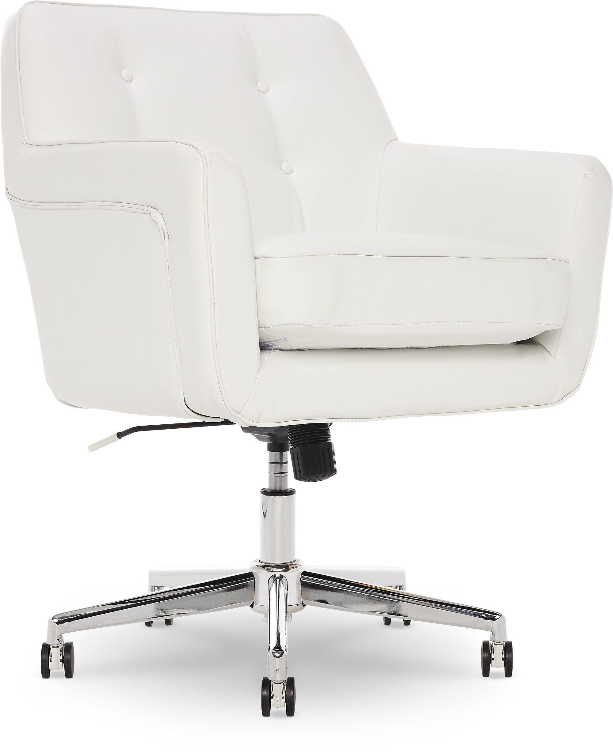 Serta Style Ashland Bonded Leather Swivel Computer and Desk Chair, White (47140E)