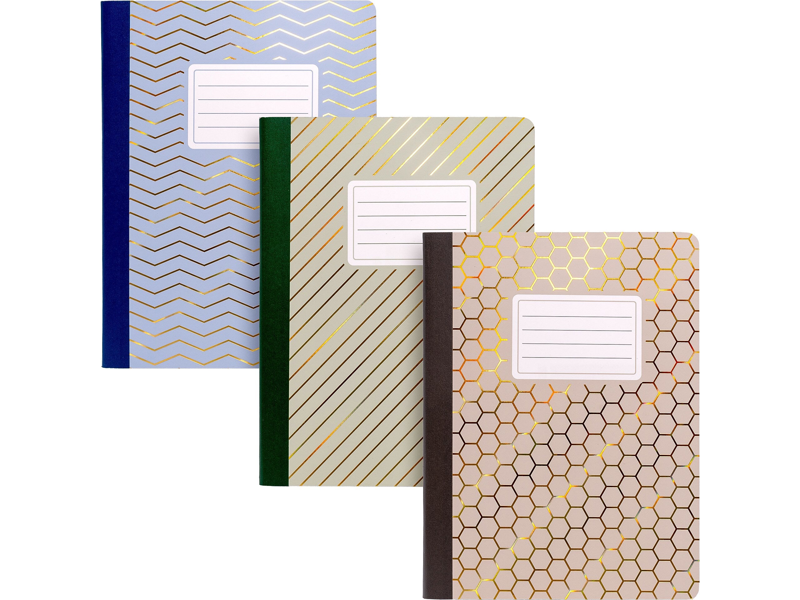 Pukka Pad Haze Composition Notebooks, 7.5" x 8.75", College-Ruled, 70 Sheets, Assorted Colors, 3/Pack (9976(AST)-HZE)