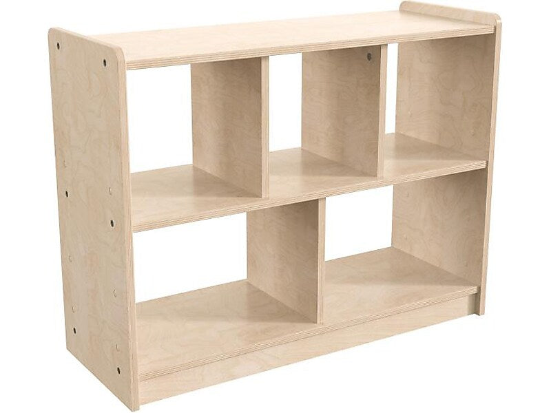 Flash Furniture Bright Beginnings 5-Section Modular Storage Unit, 24.5"H x 31.5"W x 11.75"D, Brown (MK-KE23940-GG)