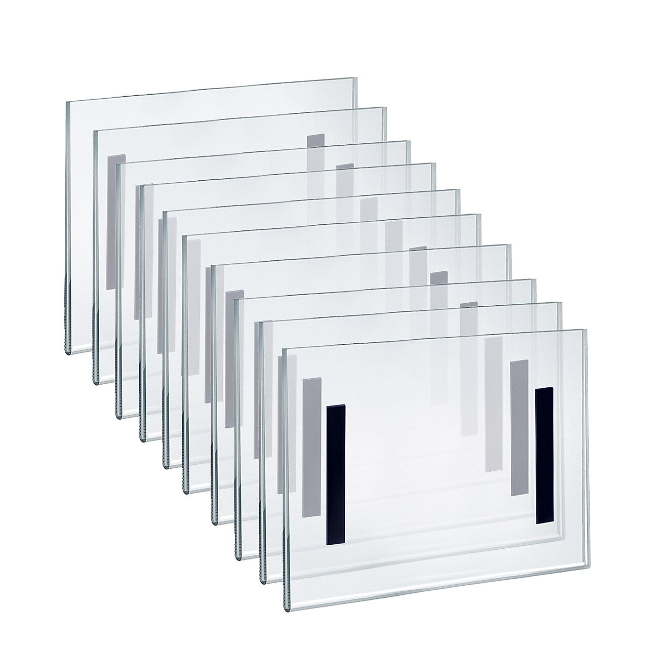 Azar Sign Holder, 10" x 8", Horizontal, Wall Mounted, Clear, Acrylic, 10/Pack (129926)