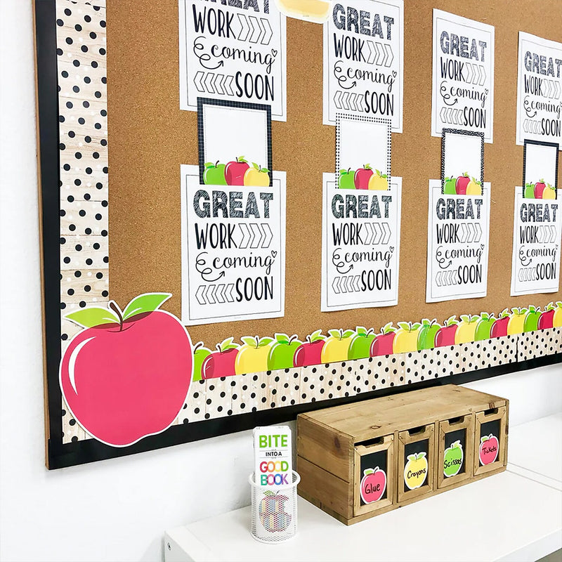 Creative Teaching Press EZ Border, 3" x 2', Apple Time Apples, 24/Pack, 3 Packs/Bundle (CTP11070-3)