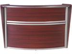 Regency Marque 72"W Curved Reception Desk Workstation, Mahogany (77290MH)