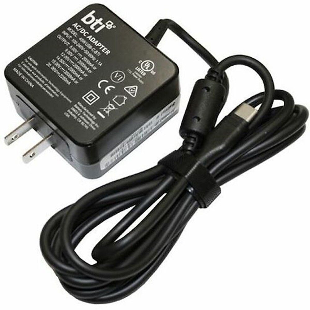 BTI 45W USB-C Laptop Adapter & Charger for Lenovo IdeaPad 3 CB-14IGL05 Laptop, Black (5A10W86293-BTI)