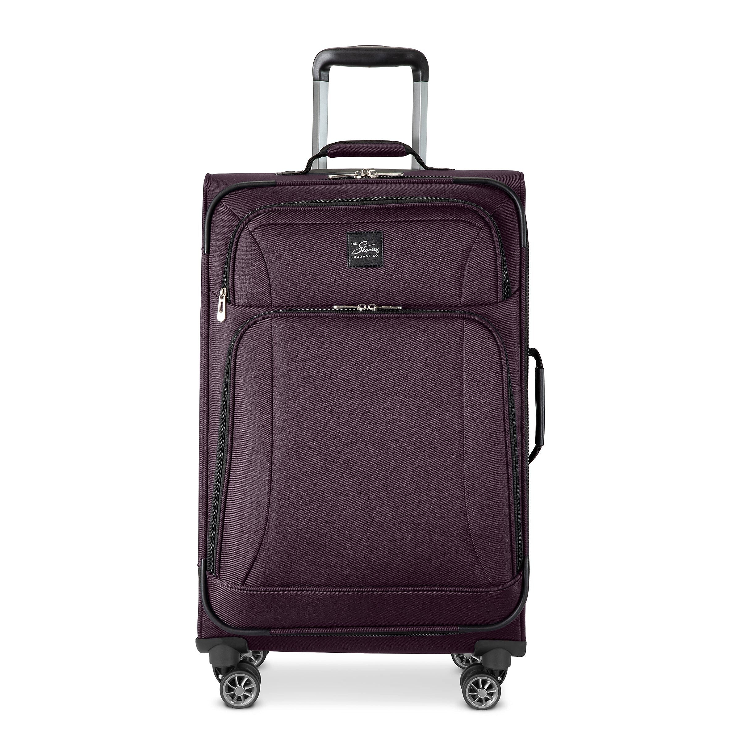 Skyway Luggage Epic 24" Suitcase, 8-Wheeled Spinner, Plum (450-24"555-4VP)