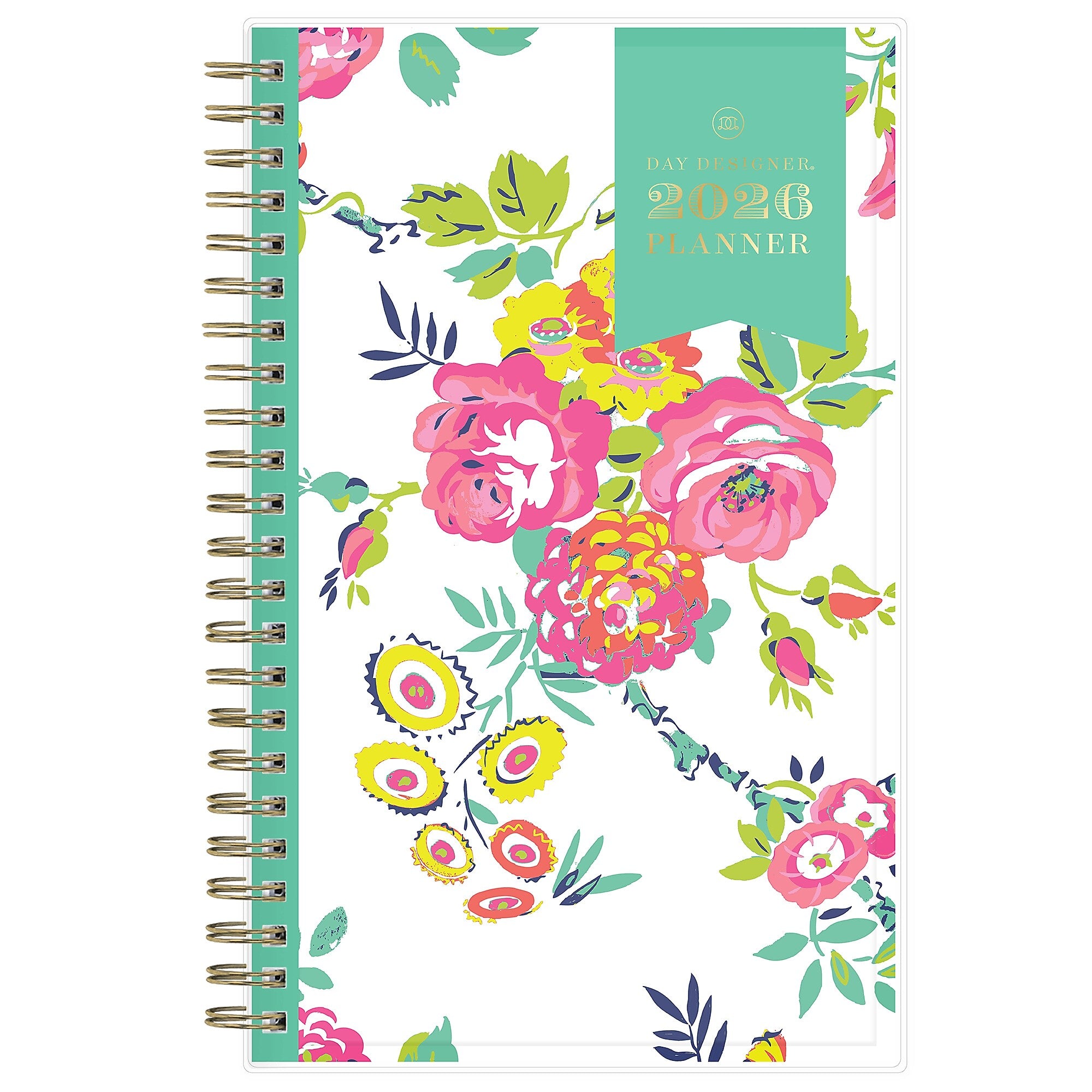 2026 Blue Sky Day Designer Peyton 5" x 8"  Weekly & Monthly Planner, Plastic Cover, Multicolored (103619-26)