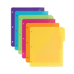 Smead™ Three-Ring Binder Poly Index Dividers with Pocket, 9.75 x 11.25, Assorted Colors, 30/Box