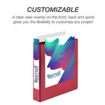 Samsill Durable 1.5" View Binders, D-Ring, Made in USA, Black, Blue, Red, Green, 4/Pack (MP46458)