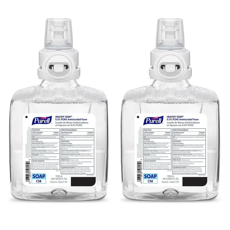 PURELL HEALTHY SOAP Foaming Hand Soap Refill for CS8 Dispenser, Floral Scent, 1200 ml, 2/Carton (7878-02)