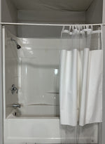 Gary Manufacturing PREA Compliant & Anti-Ligature White Vinyl Shower Curtains, 70" W x 72" L (STPSTDMHCFST)
