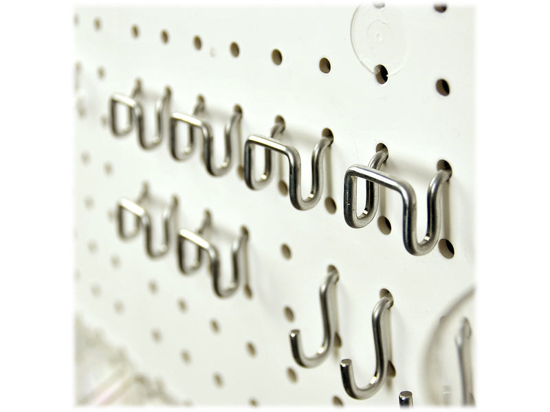 Azar 72-Piece Pegboard Organizer Accessory Kit, Clear/Silver, Each (900955)