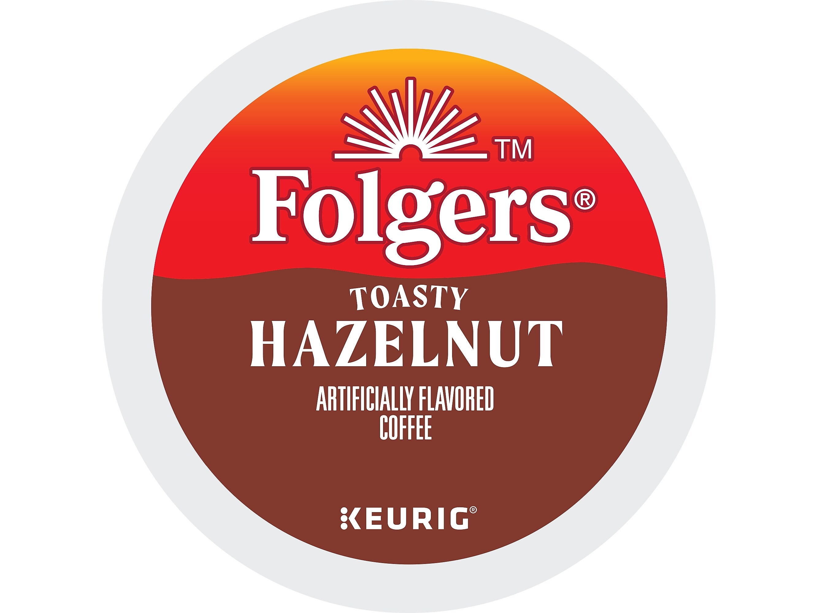 Folgers Toasty Hazelnut Coffee Keurig K-Cup Pods, Medium Roast, 96/Box (6109CT)
