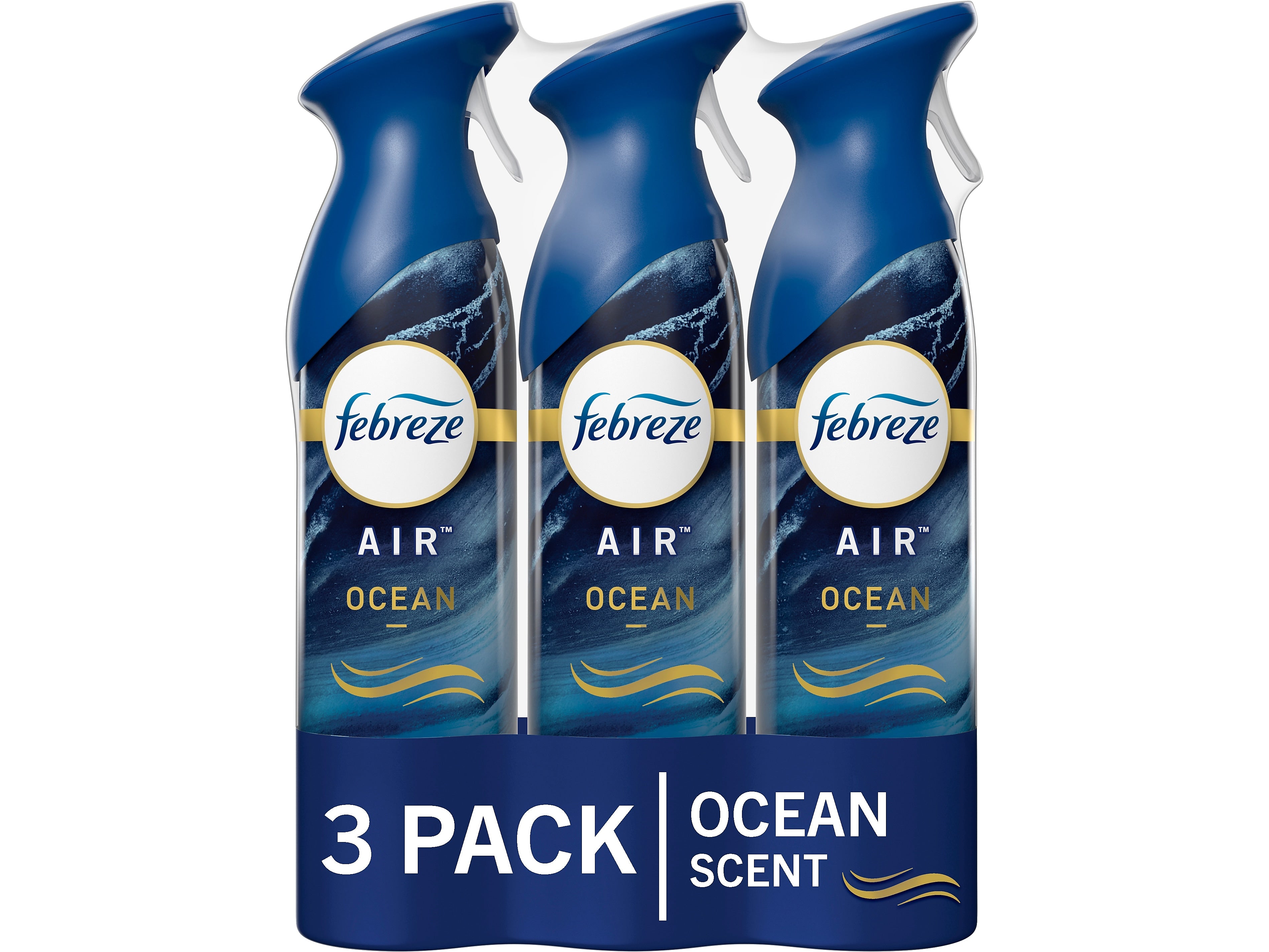 Febreze Air Freshener Spray, Ocean Scent, 8.8 oz., 3/Pack (43888)