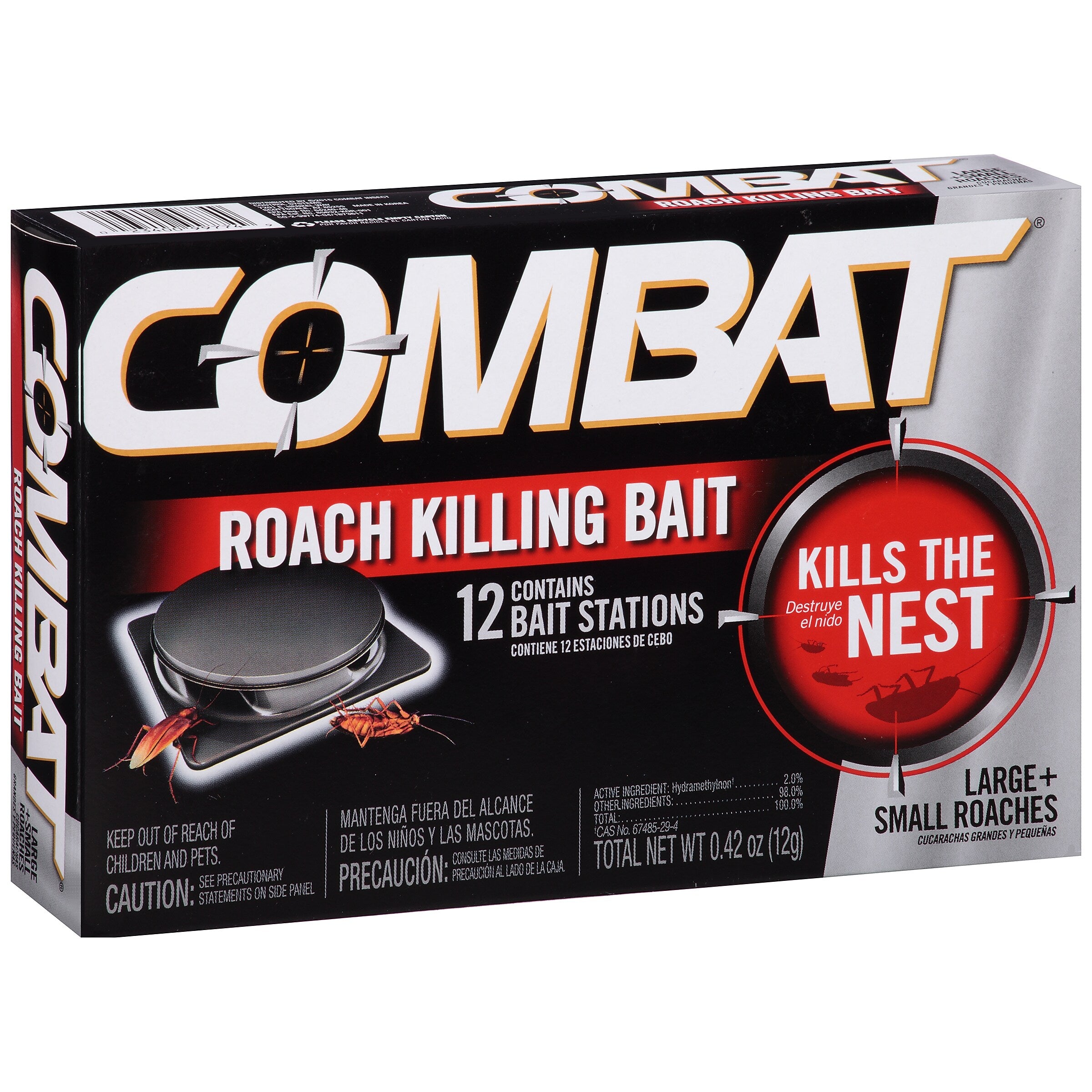 Combat Roach Killing Bait Stations for Roaches, 12/Box (DIA05701)