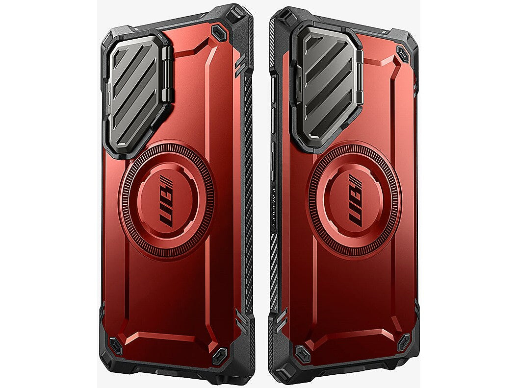 SUPCASE Unicorn Beetle MAG XT MagSafe Bumper Case for Samsung Galaxy S24 Ultra, Shock Absorbing, Metallic Red (GXYS24U5GMXTRD)
