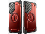 SUPCASE Unicorn Beetle MAG XT MagSafe Bumper Case for Samsung Galaxy S24 Ultra, Shock Absorbing, Metallic Red (GXYS24U5GMXTRD)