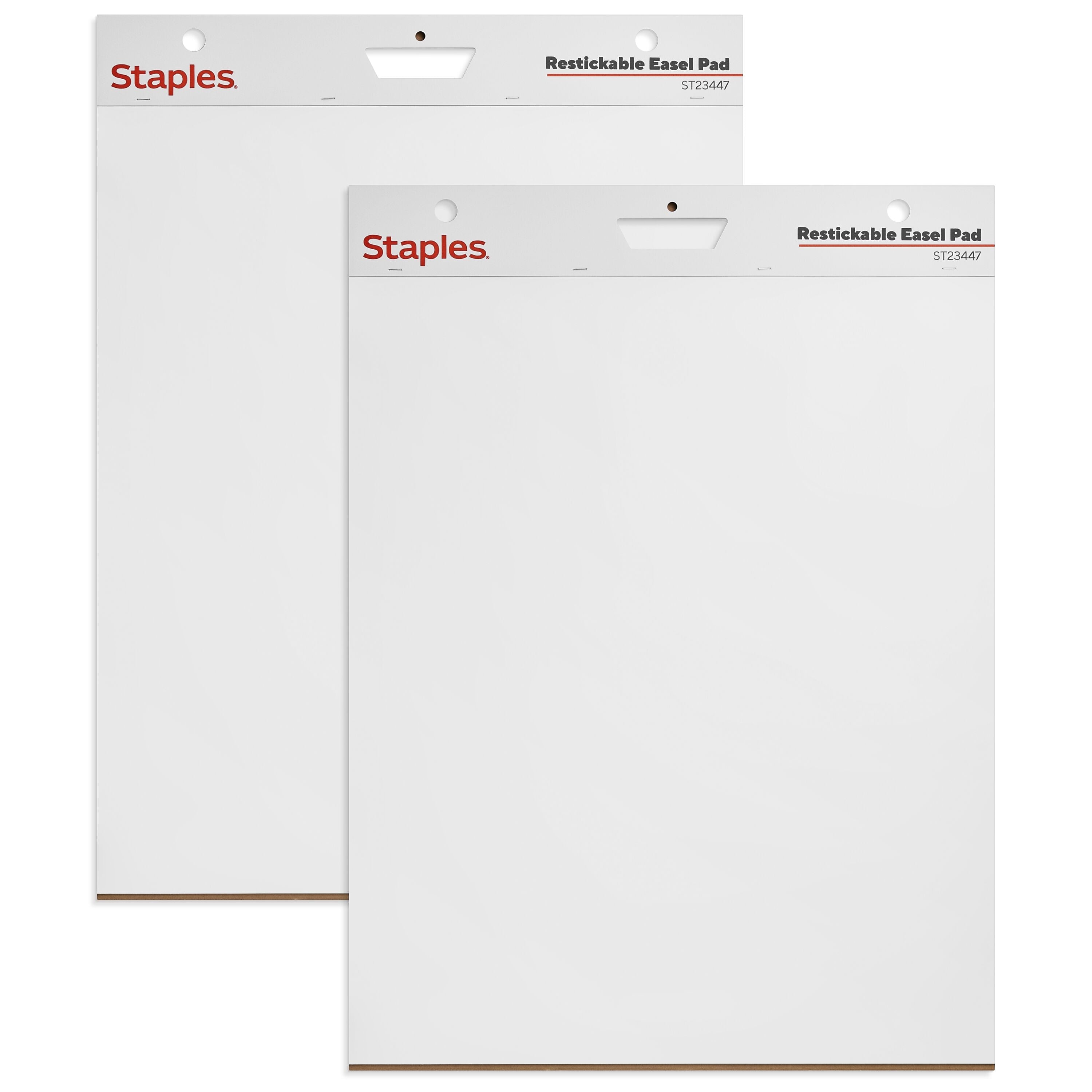 Staples Stickies Easel Pad, 25" x 30", 30 Sheets/Pad, 2 Pads/Pack (23447)