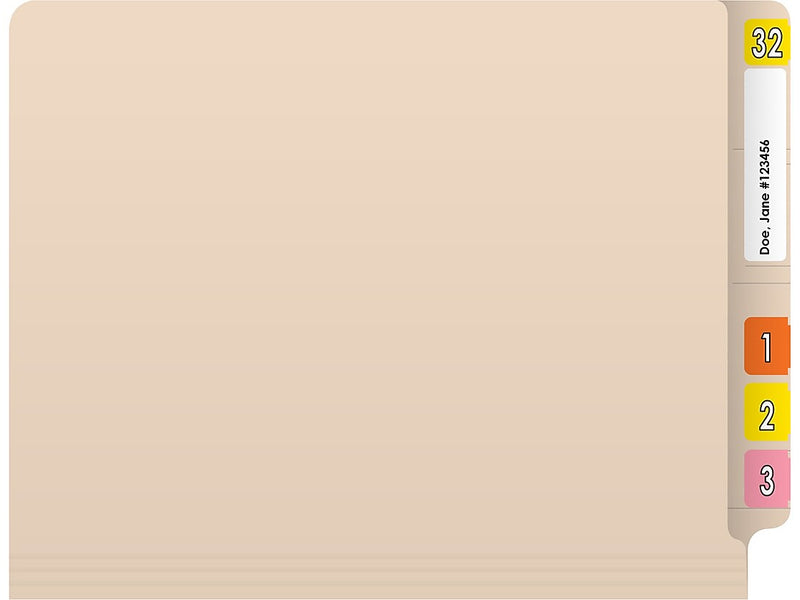 Medical Arts Press End Tab File Folder, Straight-Cut, Letter Size, Manila, 50/Box (S-01103-50-3)
