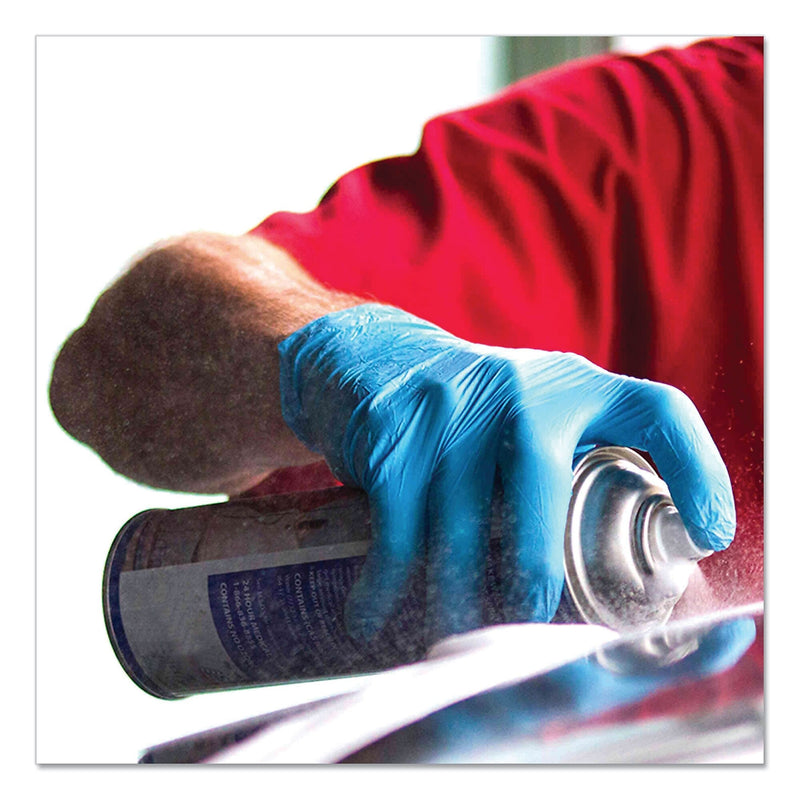 X3 by AMMEX Industrial Nitrile Gloves, Powder-Free, 3 mil, X-Large, Blue, 100/Box, 10 Boxes/Carton