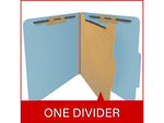Medical Arts Press Pressboard Classification Folder, 1 Divider, 2" Expansion, Letter Size, Blue, 10/Box (DV-T42-14-3BLU)